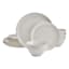 12-Piece Drea White Stoneware Dinnerware Set