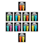 Houdini Set of 2 Wine Bottle Stoppers, Assorted Colors