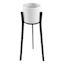 White Metal Flower Planter Stand, Small