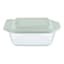 Pyrex Deep Dish Baking Dish with Sage Lid, 8"