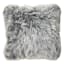 Grey Tipped Faux Fur Throw Pillow, 18"