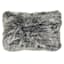Grey Tipped Faux Fur Throw Pillow, 14x20