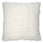 Beige Ruched Faux Fur Pillow, 24"