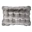 Greige Luxury Pom-Pom Faux Fur Throw Pillow, 14x20