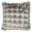 Greige Luxury Pom-Pom Faux Fur Throw Pillow, 24"