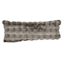 Greige Luxury Pom-Pom Faux Fur Throw Pillow, 14x36