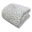 3-Piece Snow Leopard Faux Fur Comforter Set, King