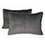 Honeybloom 3-Piece Dark Grey Velvet Quilt Set, Full/Queen