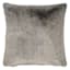 Grey Luxury Chinchilla Faux Fur Euro Throw Pillow, 24"