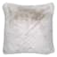 Ivory Luxury Chinchilla Faux Fur Euro Throw Pillow, 24"