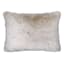 Ivory Luxury Chinchilla Faux Fur Throw Pillow, 14x20