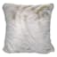 Ivory Luxury Chinchilla Faux Fur Throw Pillow, 18"
