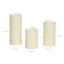 3-Pack LED Wax Pillar Candles