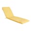 Butter Yellow Canvas Outdoor Chaise Lounge Cushion