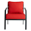 Cherry Canvas Outdoor Corded Back Cushion