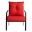 Cherry Canvas Outdoor Tufted Back Cushion