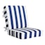 Providence 2-Piece Navy Blue Awning Stripe Outdoor Deep Seat Cushion