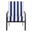Providence 2-Piece Navy Blue Awning Stripe Outdoor Deep Seat Cushion