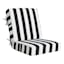 Providence 2-Piece Black Awning Stripe Outdoor Deep Seat Cushion