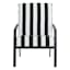 Providence 2-Piece Black Awning Stripe Outdoor Deep Seat Cushion