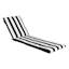 Providence Black Awning Stripe Outdoor Chaise Lounge Cushion