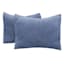 Honeybloom 3-Piece Blue Cozy Knit Comforter Set, King