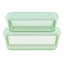 Pyrex 4-Piece Green Glass Rectangle Food Storage Value Pack