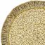 Natural Jute Placemat with Fringe, 15"