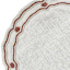 Neutral Placemat with Pink Beaded Border, 14"