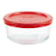 Pyrex 2 Cup 6Pc Round Glass Food Storage Value Pack Red