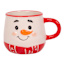 Set of 4 Snowman Face Espresso Mugs, 5oz