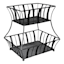 2-Tier Black Metal Fruit Basket