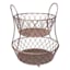 Round 2-Tier Diamond Patterned Fruit Basket