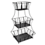 3-Tier Black Metal Fruit Basket