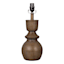 Found & Fable Grey Wood Spindle Medium Table Lamp Base, 17"