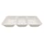 Bistro 3-Section White Ceramic Server