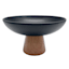 Crosby St. Black Ceramic Bowl Pedestal, 10.5x6.5