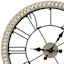 Honeybloom Wooden Beaded & Metal Round Wall Clock, 27"