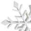 White Wood Snowflake, 15"