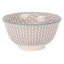 Grey Herringbone Printed Bowl, 11oz
