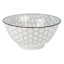 White & Grey Geo Floral Print Bowl, 21oz