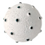 Found & Fable White & Black Decorative Ball, 4"