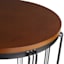 Wooden Top & Black Metal Plant Stand, Large