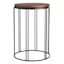 Wooden Top & Black Metal Plant Stand, Medium