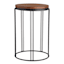Wooden Top & Black Metal Plant Stand, Small