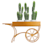 Honeybloom Bronze Garden Cart, 15"