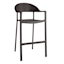 Woodhill Round Back Wicker Barstool, Brown