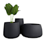 Japi Black Bios Outdoor Planter, Large
