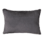 Bristol Dark Grey Faux Fur Throw Pillow, 14x20