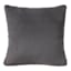 Bristol Dark Grey Faux Fur Throw Pillow, 18"